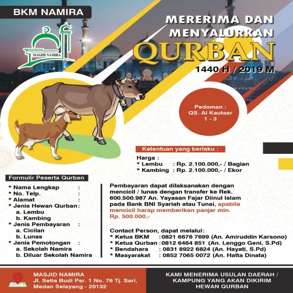 AYO KITA SIAPKAN KENDERAAN AKHIRAT DENGAN BERQURBAN