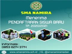 Pendaftaran SMA Namira TP. 2020-2021